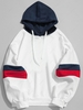 Sweat à Capuche avec Cordon de Serrage et en Blocs de Couleurs S Blanc