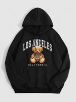 Sweat à Capuche avec Poche Doublée Thermique en Molleton Graphique d