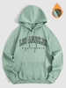 Sweat à Capuche Molletonné à Message avec Poche Kangourou M Vert clair