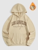 Sweat à Capuche Molletonné à Message avec Poche Kangourou S Café lumière