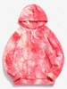 Sweat à Capuche Motif Teinté en Fausse Fourrure avec Poche Kangourou S Corail léger