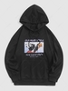 Sweat à Capuche Panda Graphique Style Glamour 3xl Noir