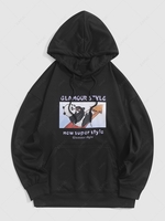 Sweat à Capuche Panda Graphique Style Glamour 3xl Noir