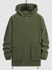 Sweat à Capuche Polaire à Cordon L Vert camouflage