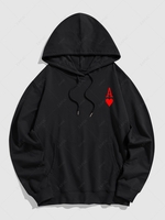 Sweat à Capuche Pull-over à Imprimé Poker Streetwear 2xl Noir