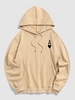 Sweat à Capuche Pull-over à Imprimé Poker Streetwear L Café lumière