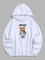 Sweat à Capuche Pull-over Streetwear Motif de Lettre et D