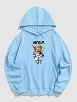 Sweat à Capuche Pull-over Streetwear Motif de Lettre et D