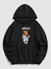 Sweat à Capuche Pull-over Streetwear Motif de Lettre et D