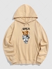 Sweat à Capuche Pull-over Streetwear Motif de Lettre et D