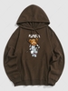 Sweat à Capuche Pull-over Streetwear Motif de Lettre et D