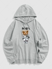 Sweat à Capuche Pull-over Streetwear Motif de Lettre et D