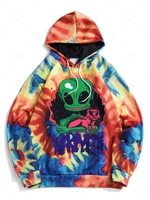 Sweat à Capuche Teinté à Imprimé Chat Xl Rouge lave