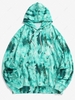 Sweat à Capuche Teinté avec Poche en Avant à Cordon 2xl Vert