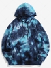 Sweat à Capuche Teinté avec Poche en Avant M Bleu