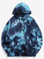 Sweat à Capuche Teinté avec Poche en Avant M Bleu