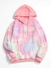 Sweat à Capuche Teinté Fourré S Rose clair