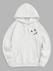 Sweat à Capuche Thermique Graphique Imprimé à Doublure en Laine S Blanc