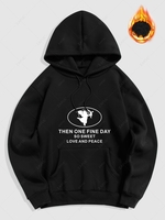 Sweat à Capuche Thermique Graphique Slogan D