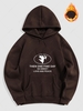 Sweat à Capuche Thermique Graphique Slogan D
