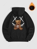 Sweat à Capuche Visage Souriant Motif D