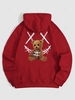 Sweat à Capuche Visage Souriant Motif D