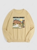 Sweat-shirt à Cactus et Lettre ARIZONA DESERT ADVENTURE M Café lumière
