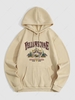 Sweat-Shirt à Capuche avec Doublure en Molleton Thermale Style Vintage à Slogan YELLOWSTONE NATIONAL PARK Xxl Café lumière