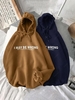 Sweat-shirt à Capuche à Imprimé I MAY BE WRONG avec Doublure en Laine S Bleu profond