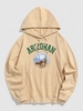 Sweat-Shirt à Capuche Graphique de Cactus Vintage ARIZONAN DESERT M Café lumière