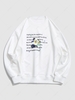 Sweat-shirt à Imprimé Animal Dessin Animé à Goutte Epaule 3xl Blanc
