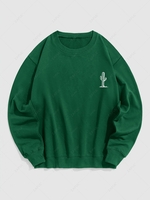 Sweat-shirt à Imprimé Cactus L Vert profond