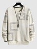 Sweat-shirt à Imprimé Ethnique Cachemire Pois L Beige