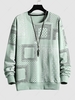 Sweat-shirt à Imprimé Ethnique Cachemire Pois M Vert