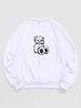 Sweat-shirt à Imprimé Ours Dessin Animé L Blanc