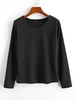 Sweat-shirt Chiné à Doublure en Laine S Noir