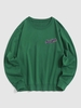 Sweat-shirt Décontracté à Imprimé New York à Col Rond Xl Vert profond