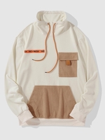 Sweat-shirt Décontracté Jointif avec Poche Kangourou L Multi a