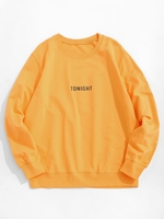 Sweat-shirt de Base Routière sans Motif Trou Bleu S Jaune