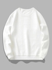 Sweat-shirt de Sport Texturé Carreaux en Couleur Unie S Blanc