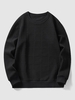 Sweat-shirt de Sport Texturé Carreaux en Couleur Unie S Noir