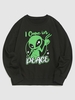 Sweat-shirt Dessin Animé Graphique Esthétique Y2K S Noir