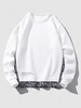 Sweat-shirt Faux Deux Pièces à Motif Cachemire 2xl Blanc