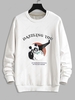 Sweat-shirt Graphique à Imprimé Dessin Animé Amusant M Blanc