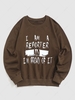 Sweat-shirt Graphique à Imprimé Lettre Slogan L Café profond