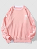 Sweat-shirt Graphique Motif de UFO Dessin Animé Xl Rose