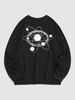 Sweat-shirt Graphique Peinture Galaxie Planète Xl Noir