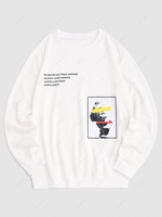 Sweat-shirt Graphique Slogan Sculpture L Blanc