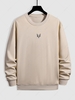Sweat-shirt Large Brodé de Cerf 3xl Champagne