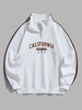 Sweat-shirt Lettre Brodée CALIFORNIA Doublure Polaire Xl Blanc lait